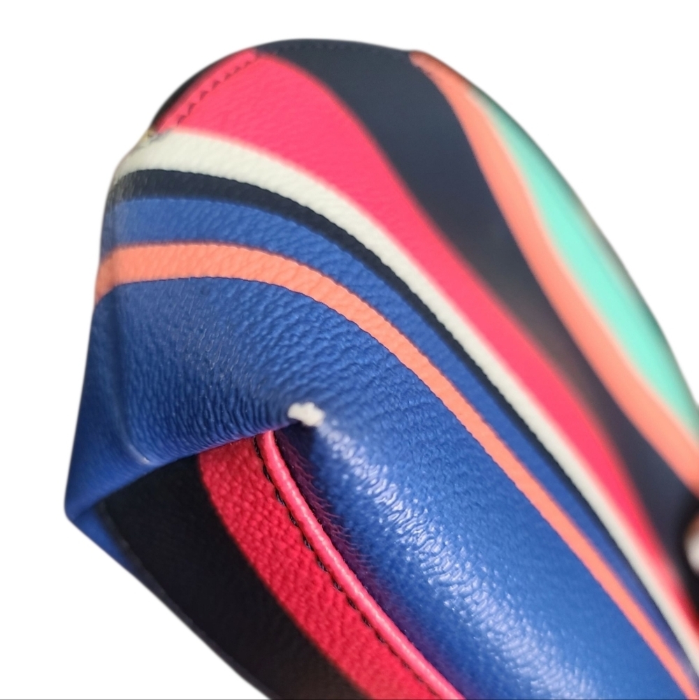 KATE SPADE Striped Small Dome Cosmetic Bag Case Multi Color - Picture 8 of 13